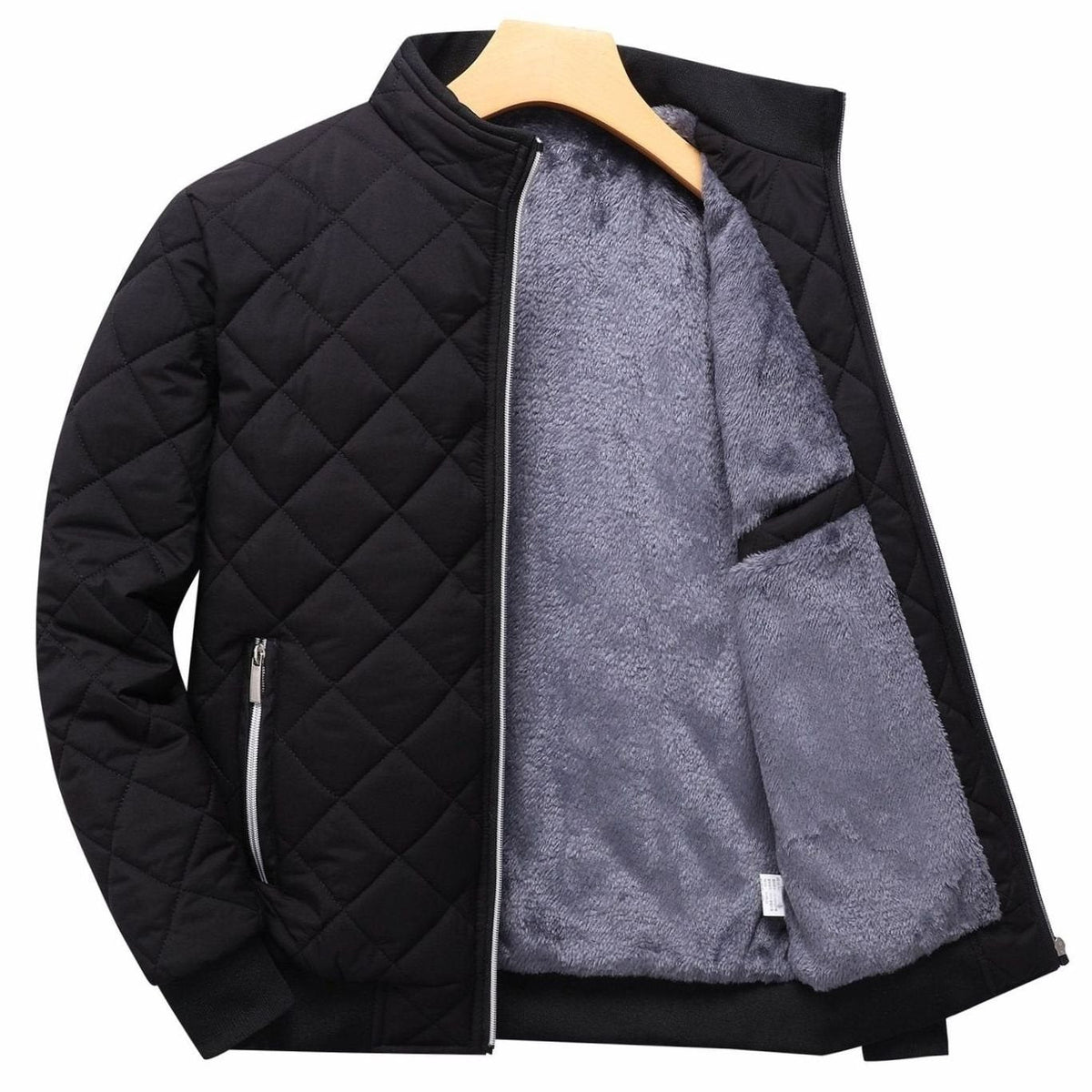 James | Men's Quilted Fleece-Lined Full-Zip Bomber Jacket