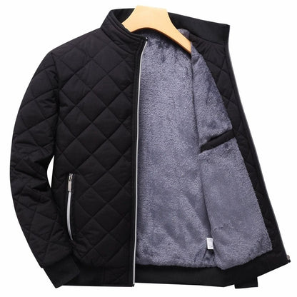 James | Men's Quilted Fleece-Lined Full-Zip Bomber Jacket