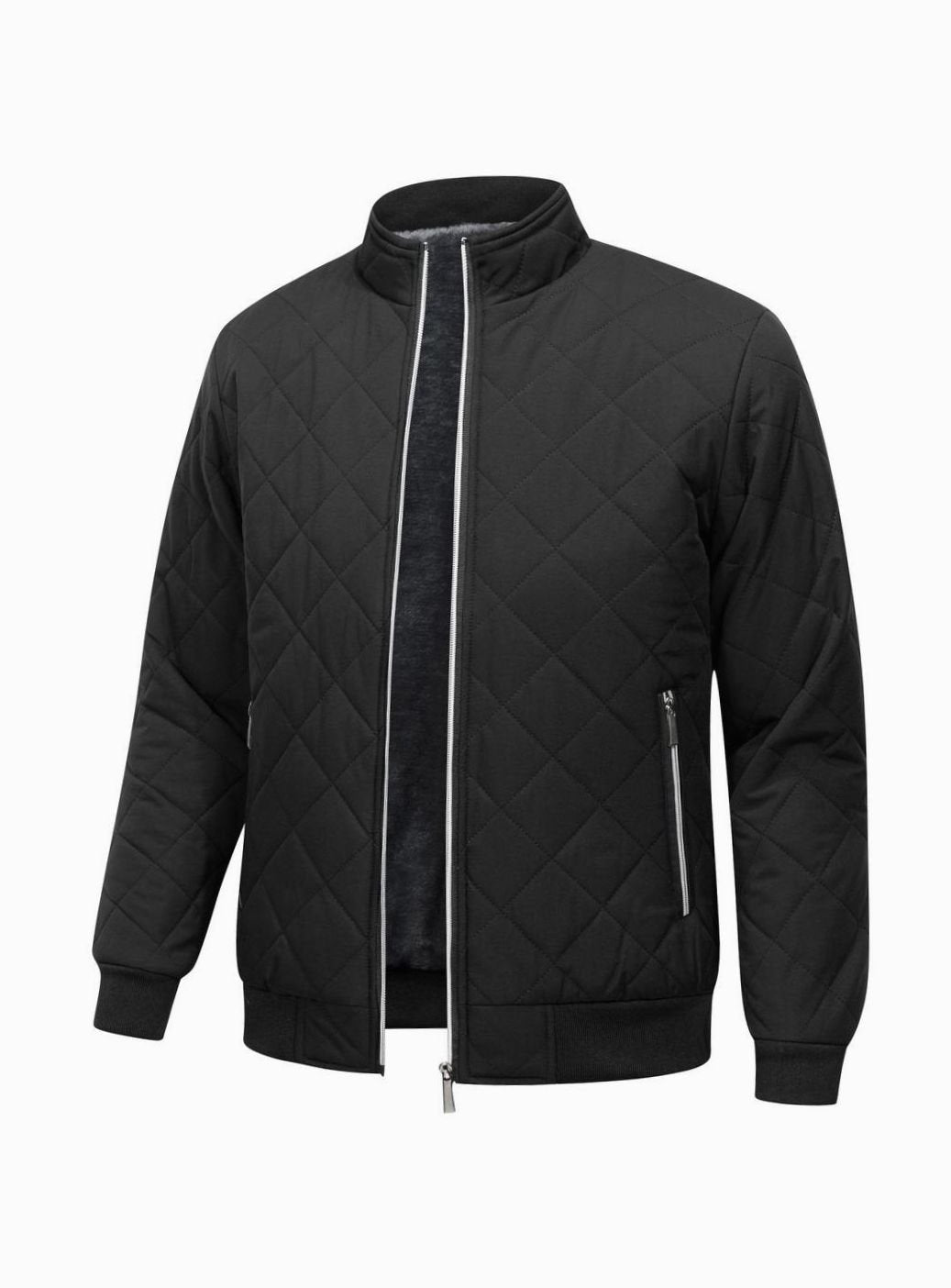 James | Men's Quilted Fleece-Lined Full-Zip Bomber Jacket