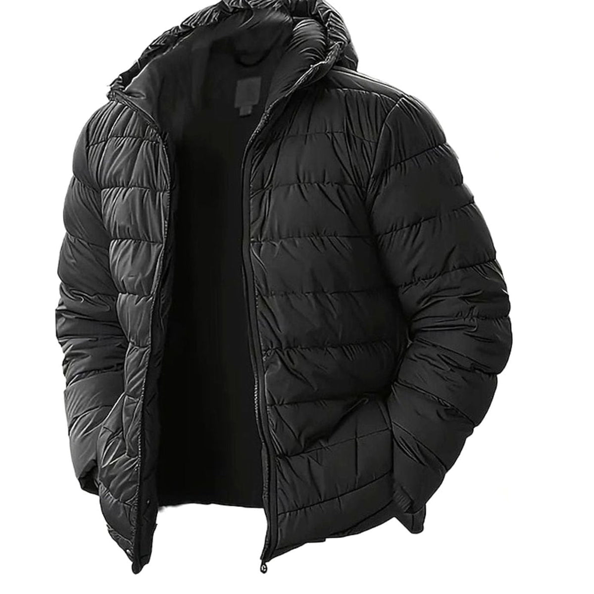 Quentin | Men's Regular-Fit Hooded Quilted Coated Puffer Jacket for Winter