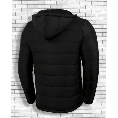 Quentin | Men's Regular-Fit Hooded Quilted Coated Puffer Jacket for Winter