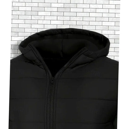 Quentin | Men's Regular-Fit Hooded Quilted Coated Puffer Jacket for Winter