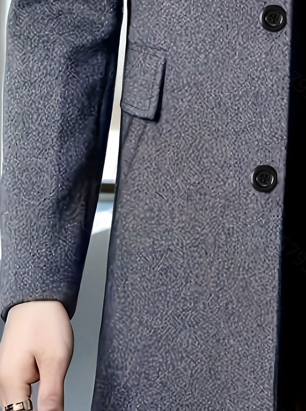 Adam | Men's Classic Collar Relaxed-Fit Wool Overcoat for Winter