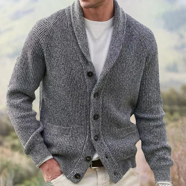 Ross | Men's Cosy Shawl Collar Knit Cardigan for Winter