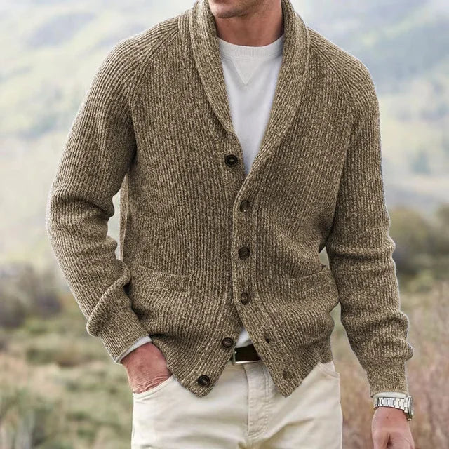 Ross | Men's Cosy Shawl Collar Knit Cardigan for Winter
