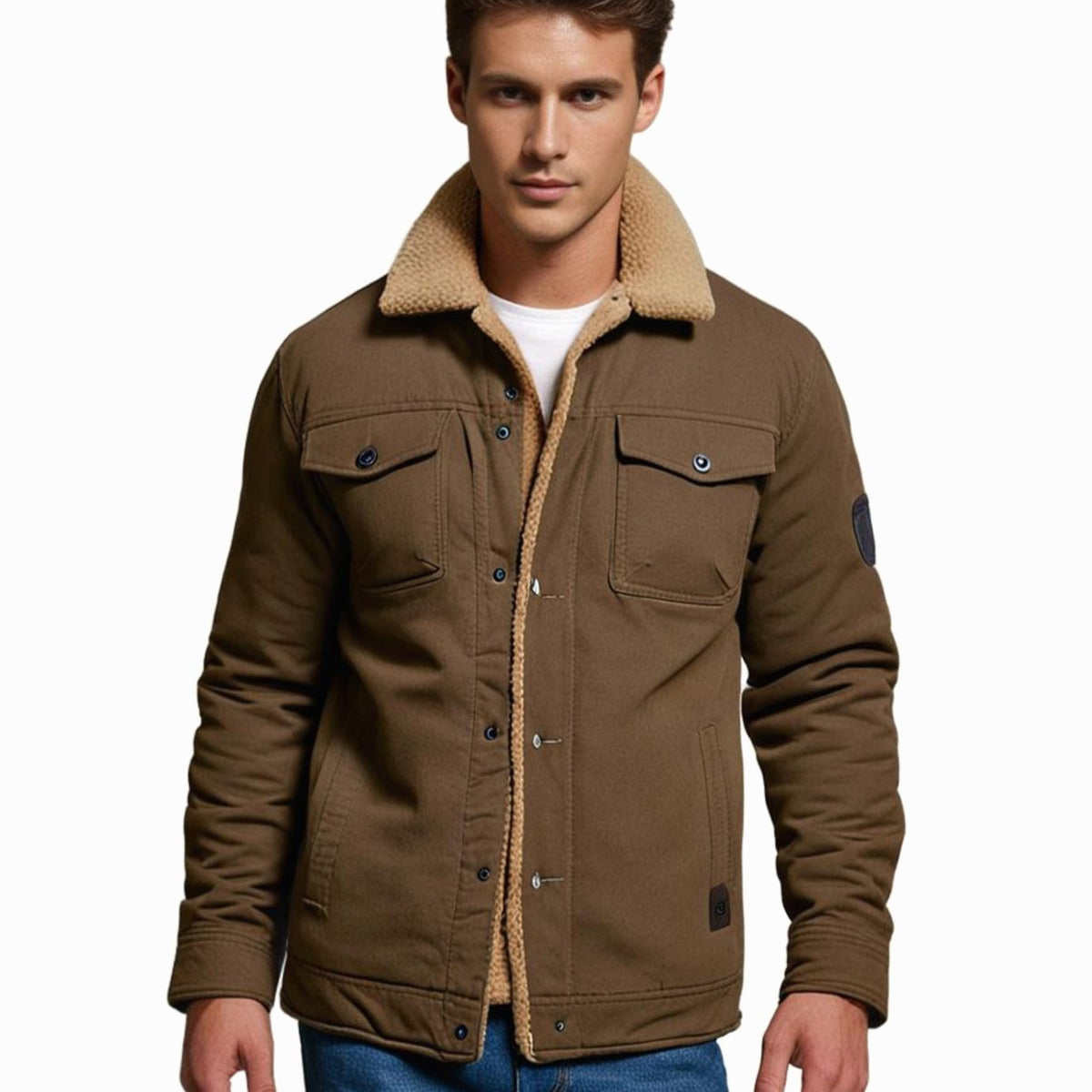 Dominic | Men's Warm Sherpa-Lined Winter Jacket