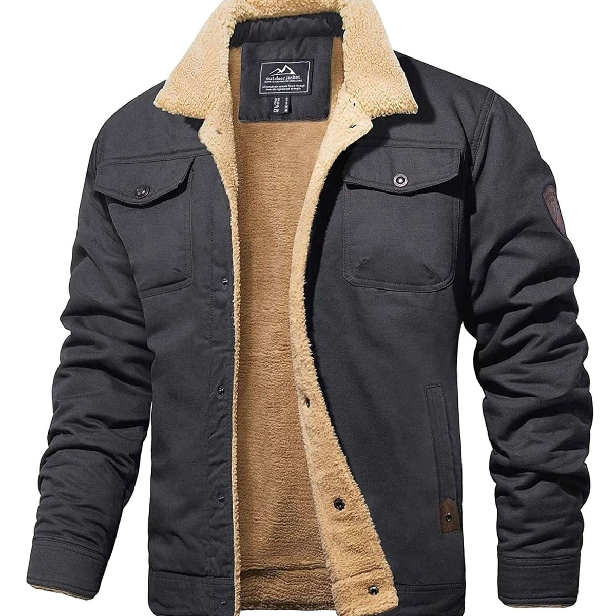 Dominic | Men's Warm Sherpa-Lined Winter Jacket