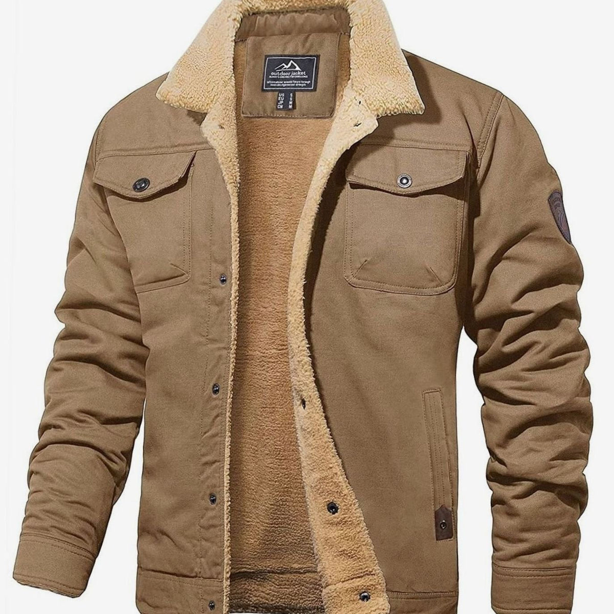 Dominic | Men's Warm Sherpa-Lined Winter Jacket