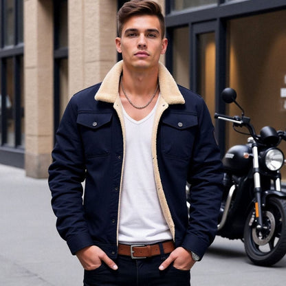 Dominic | Men's Warm Sherpa-Lined Winter Jacket