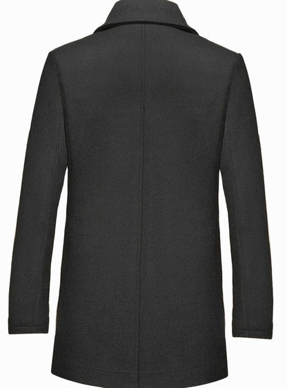 Adam | Men's Tailored Wool Overcoat with Scarf Lapel