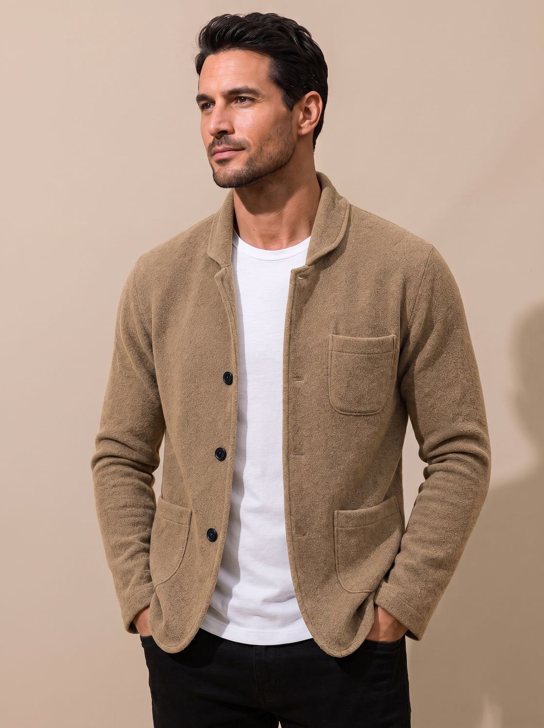 Thomas | Men's Slim-Fit Button-Front Knit Cardigan for Winter