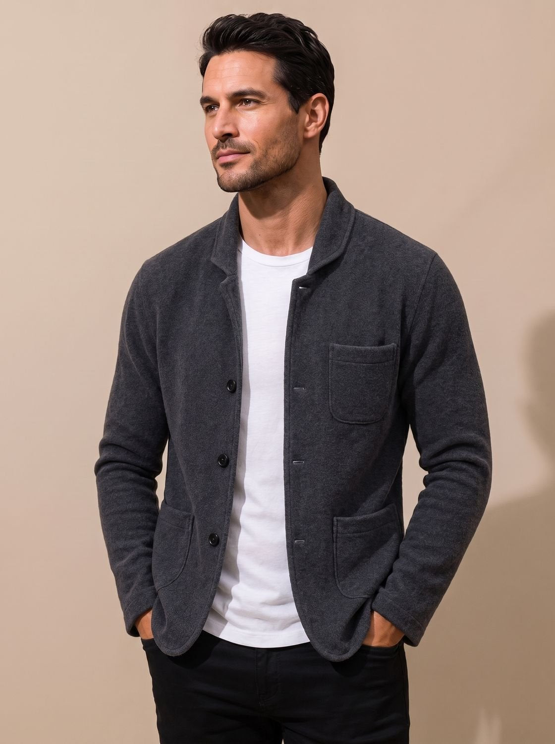 Thomas | Men's Slim-Fit Button-Front Knit Cardigan for Winter