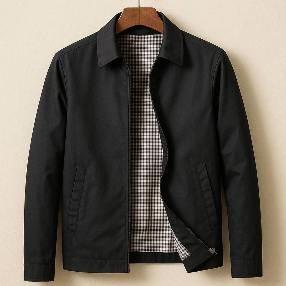 Theo | Men's Smart-Casual Full-Zip Harrington Jacket