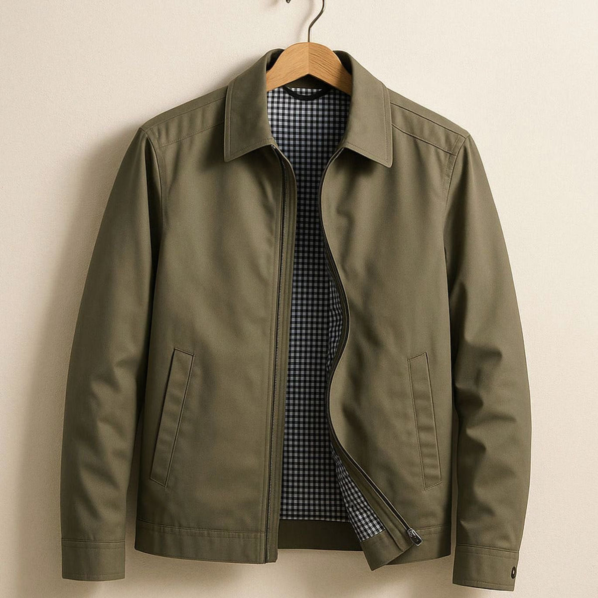 Theo | Men's Smart-Casual Full-Zip Harrington Jacket