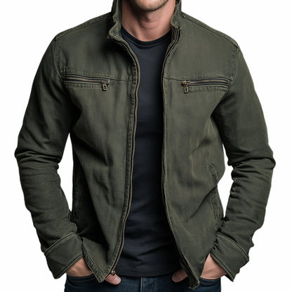 Edward | Men's Slim-Fit Stand-Collar Full-Zip Bomber Jacket