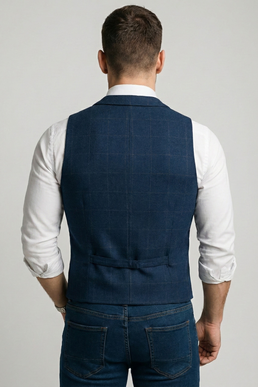 Cameron | Men's Classic Tweed V-Neck Waistcoat