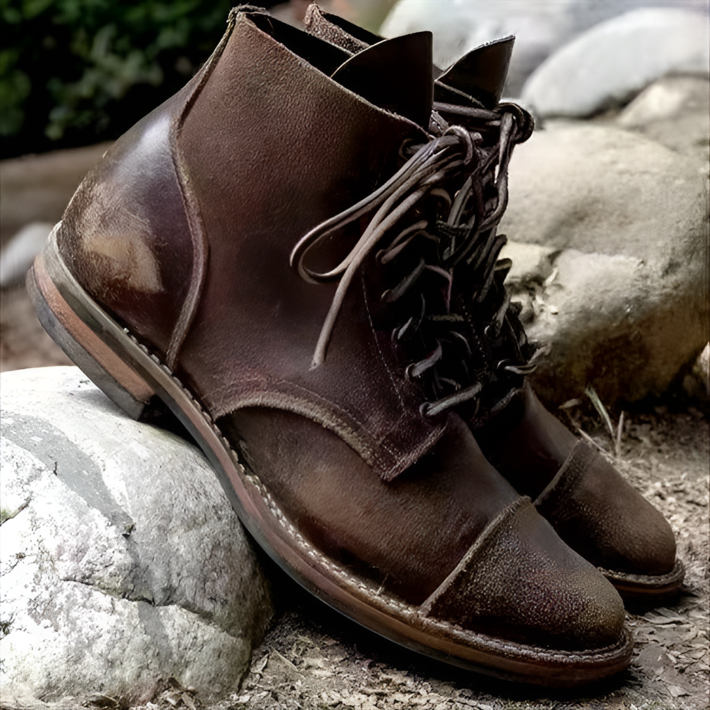 Robbie | Men's Classic Vintage Lace-Up Leather Boots