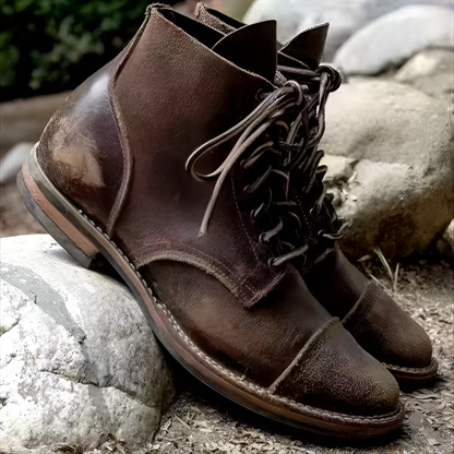 Robbie | Men's Classic Vintage Lace-Up Leather Boots