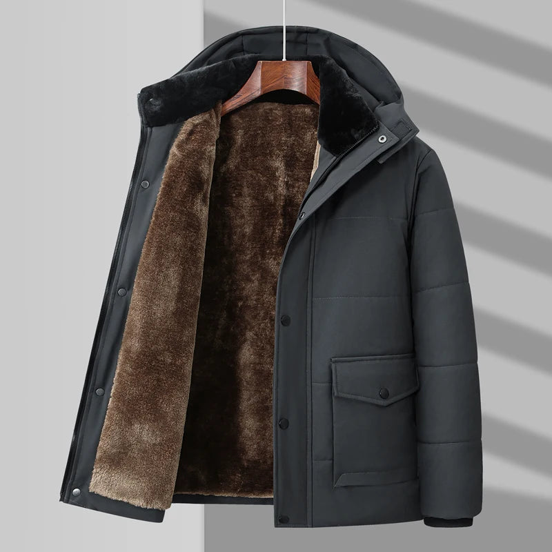 Max | Men's Cosy Fur-Lined Insulated Puffer Jacket for Winter