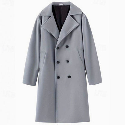 Harry | Men's Premium Wool Double-Breasted Tailored Long Overcoat for Winter