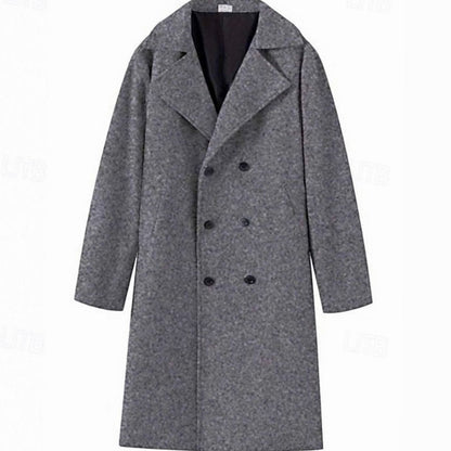 Harry | Men's Premium Wool Double-Breasted Tailored Long Overcoat for Winter