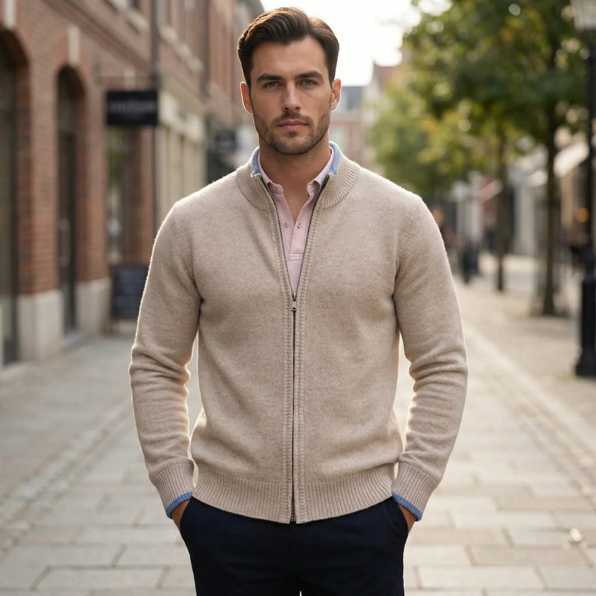 Louis | Men's Zip-Up Cardigan for Winter