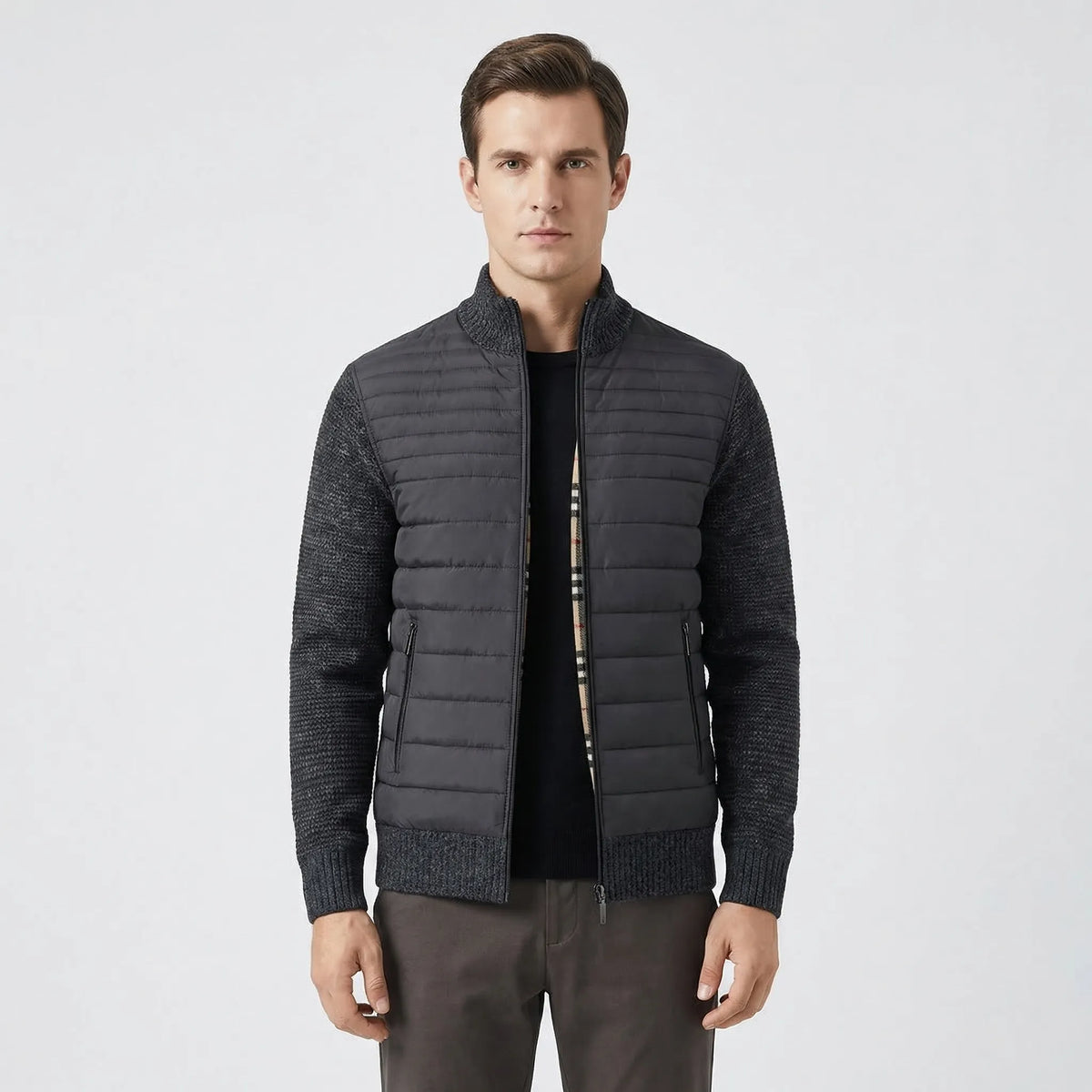 Henry | Men's Classic Zip-Up Jacket with Stand Collar