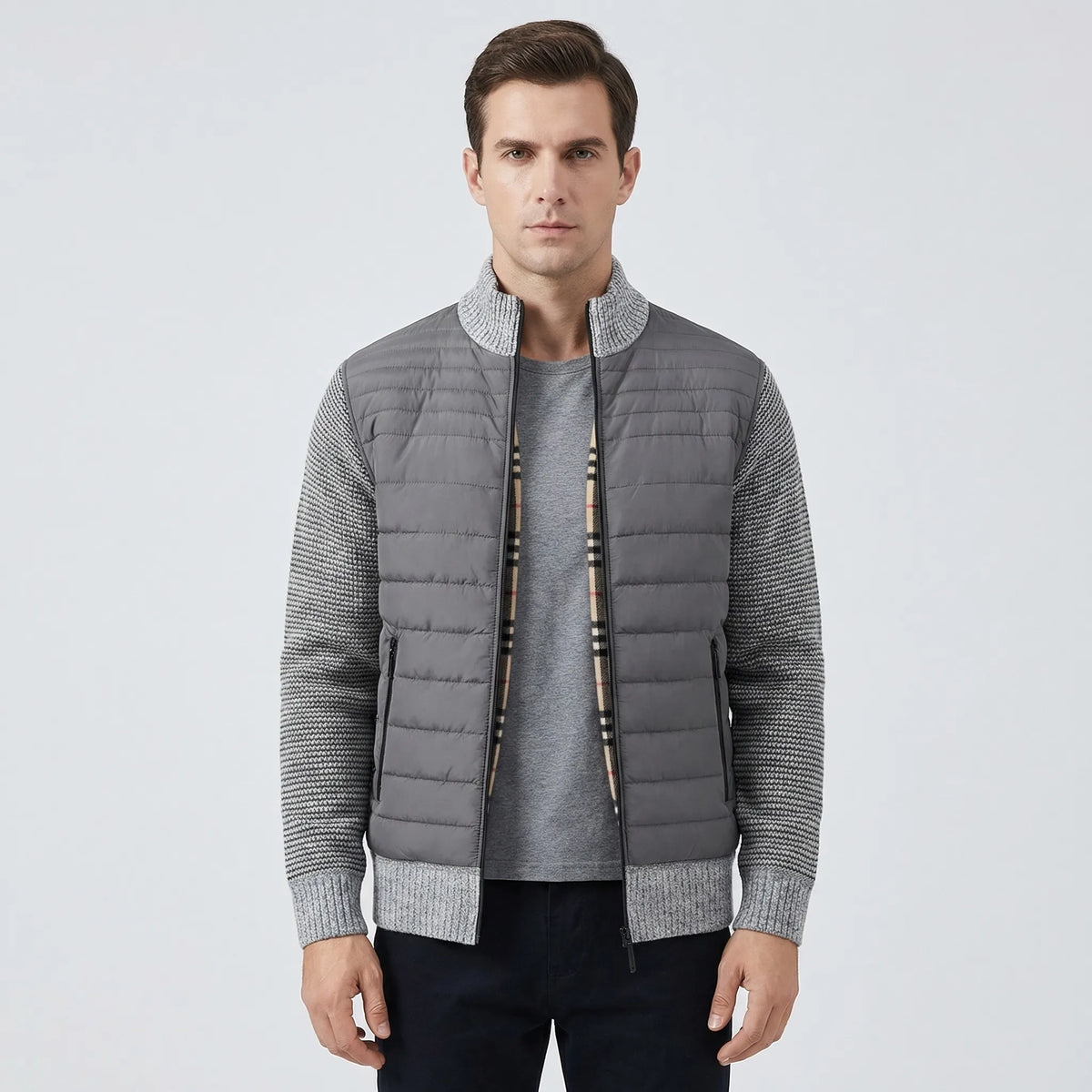 Henry | Men's Classic Zip-Up Jacket with Stand Collar