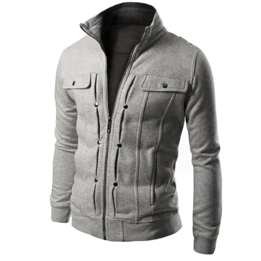 Charlie | Men's Stylish Zip-Up Jacket with Stand Collar
