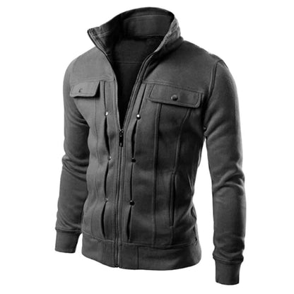 Charlie | Men's Stylish Zip-Up Jacket with Stand Collar