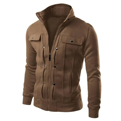 Charlie | Men's Stylish Zip-Up Jacket with Stand Collar