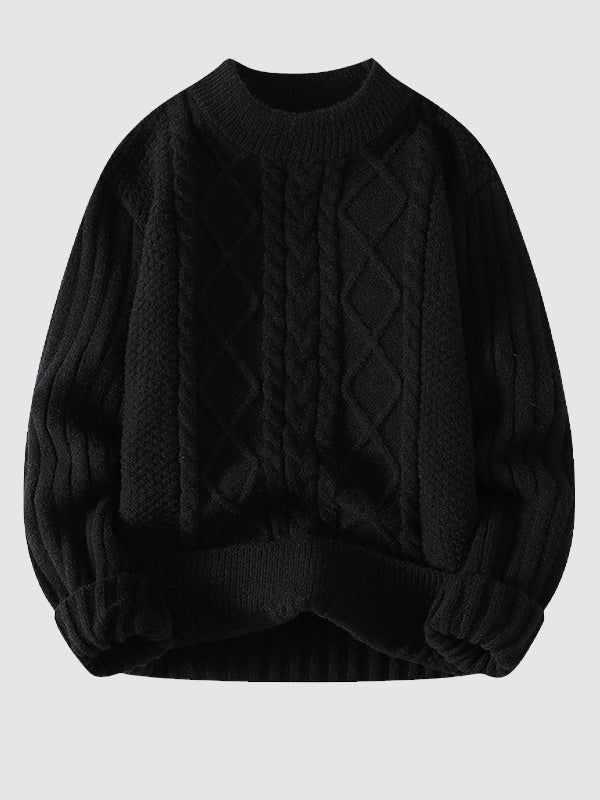 Cole Men's Classic Cable-Knit Crewneck Sweater