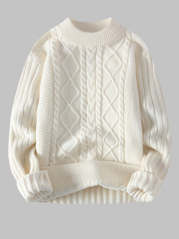 Cole Men's Classic Cable-Knit Crewneck Sweater
