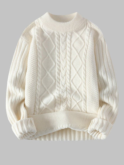 Cole Men's Classic Cable-Knit Crewneck Sweater