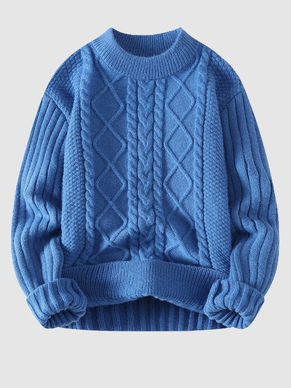 Cole Men's Classic Cable-Knit Crewneck Sweater