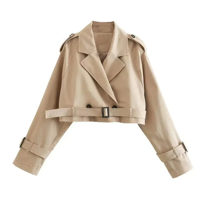 Dorothy | Women's Cropped Belted Coat for Winter
