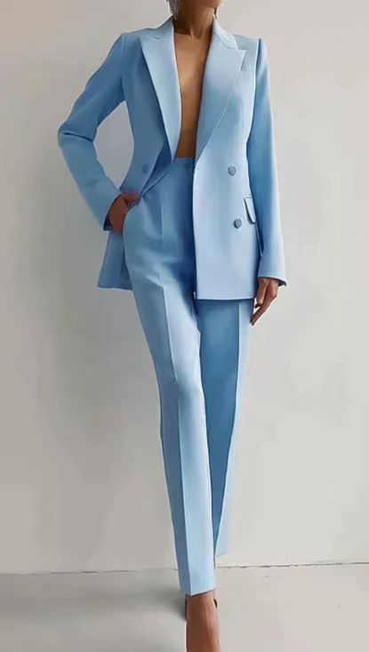 Noelle | Women's Elegant Double-Breasted Pantsuit