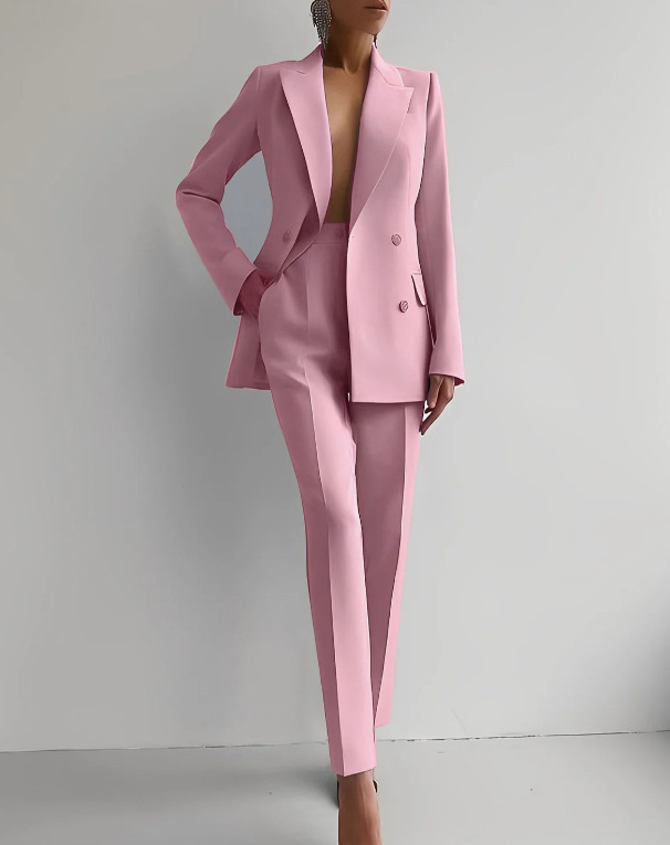 Noelle | Women's Elegant Double-Breasted Pantsuit