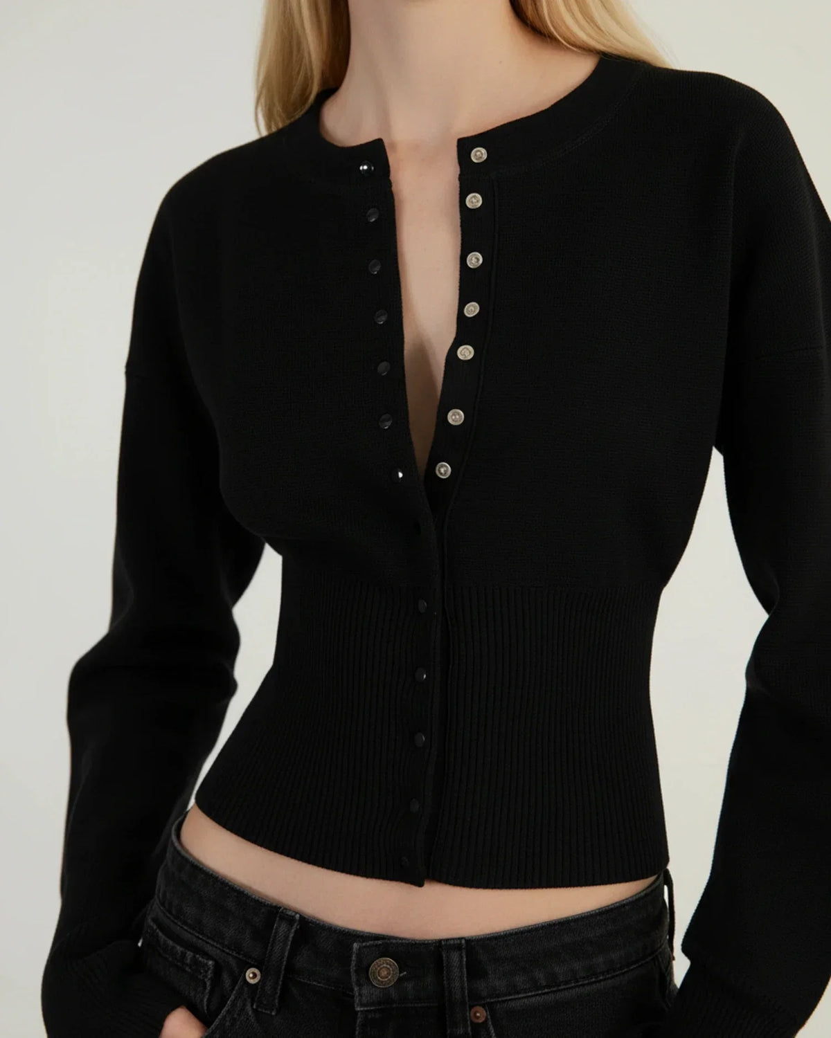 Nora | Women's Elegant Long-Sleeved Cropped Cardigan for Winter