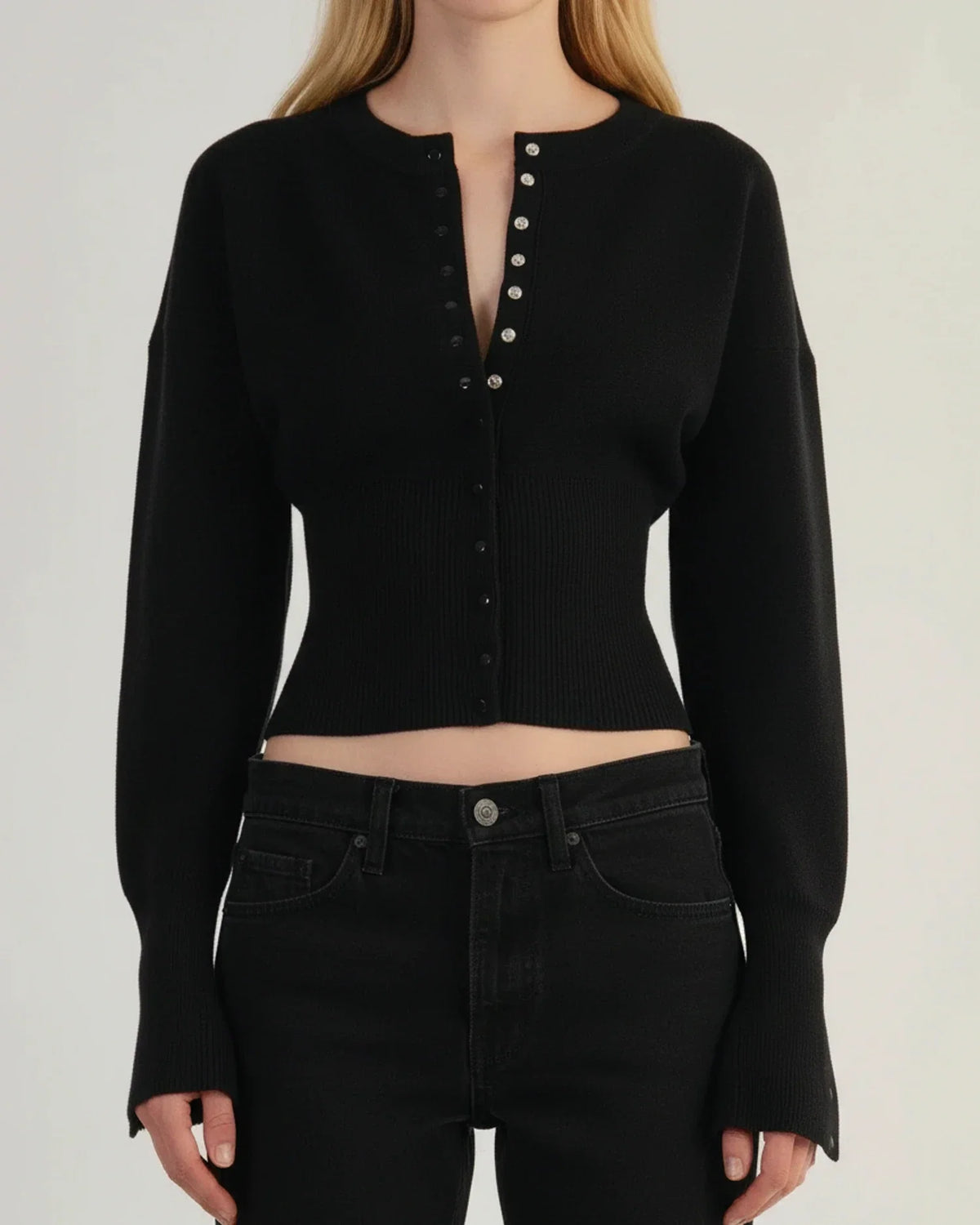 Nora | Women's Elegant Long-Sleeved Cropped Cardigan for Winter