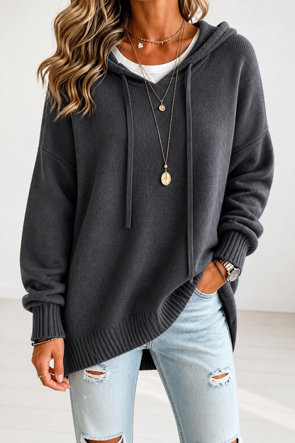 Oversized Knit Hoodie for Winter