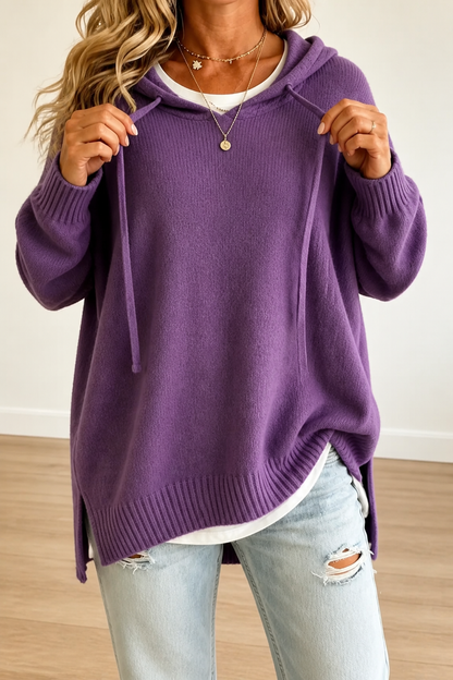 Oversized Knit Hoodie for Winter