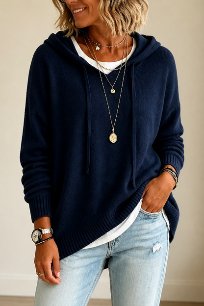 Oversized Knit Hoodie for Winter