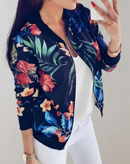 Phyllis | Women's Elegant Floral Bomber Jacket