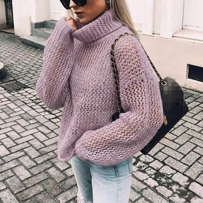 Priscilla | Women's Oversized Chunky-Knit Turtleneck Jumper for Winter