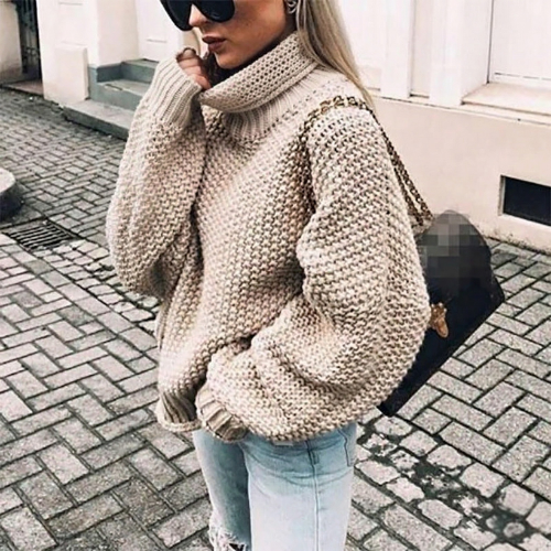 Priscilla | Women's Oversized Chunky-Knit Turtleneck Jumper for Winter