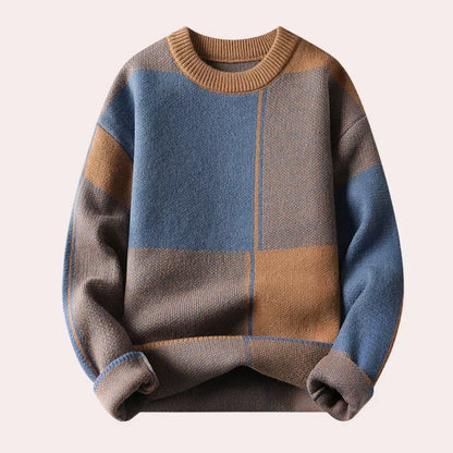 Robert | Men's Stylish Colour-Block Crew Neck Jumper for Winter
