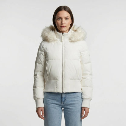 Stylish Short Hooded Quilted Winter Jacket