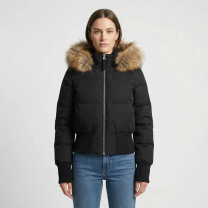 Stylish Short Hooded Quilted Winter Jacket