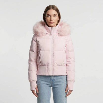 Stylish Short Hooded Quilted Winter Jacket